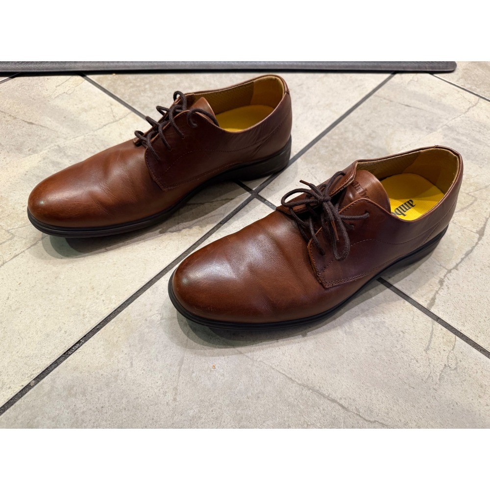 Amberjack The Original Leather Derby Shoes Honey Brown Mens 10.5